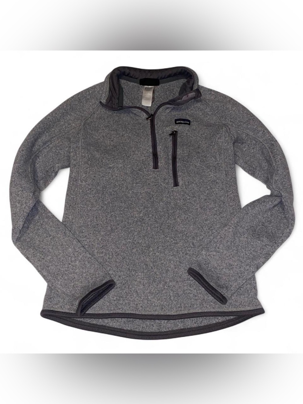 Patagonia Men’s Heather Gray Quarter-Zip Fleece Pullover
